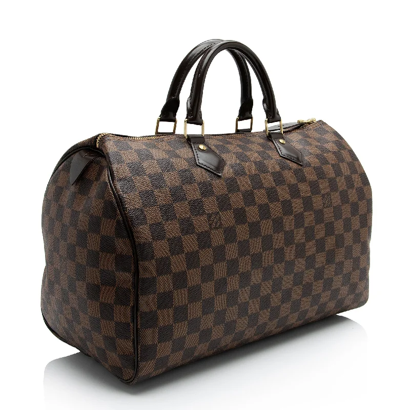 Louis Vuitton tote bags with a spacious interior and multiple pocketsLouis Vuitton Damier Ebene Speedy 35 Satchel (scUW6C)