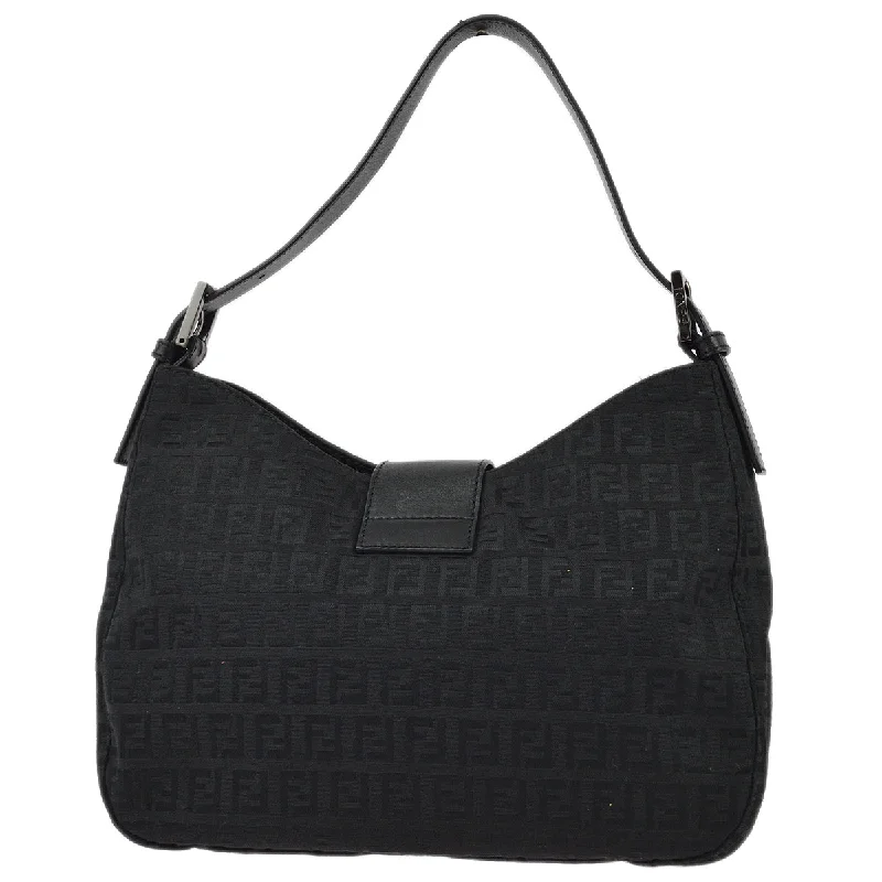 Ladies Fendi shoulder bags with a quilted leather exterior for a luxurious and cozy lookFendi Black Zucchino Handbag