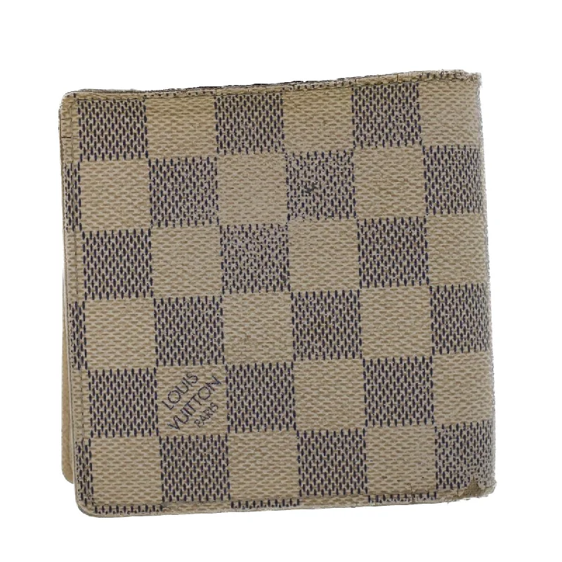 Louis Vuitton Speedy bags in monogram canvas for a classic lookLOUIS VUITTON Damier Azur Porte Feuille Marco Bifold Wallet N60018 Auth 46655