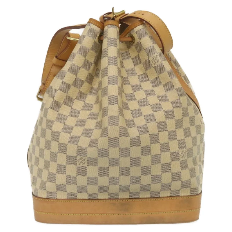 Ladies Louis Vuitton shoulder bags with a magnetic - closure flap for easeLOUIS VUITTON Damier Azur Noe Shoulder Bag N42222 LV  29310