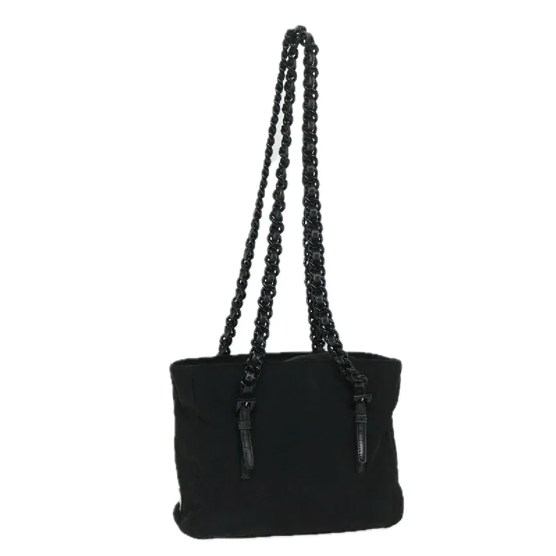 Prada tote bags with a water - resistant coating for outdoor activitiesPRADA Shoulder Bag Nylon Black Auth bs11267