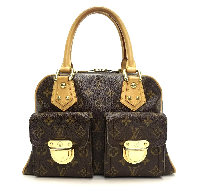 Louis Vuitton crossbody bags in a bold red color for a statementManhattan PM Monogram Canvas Handbag