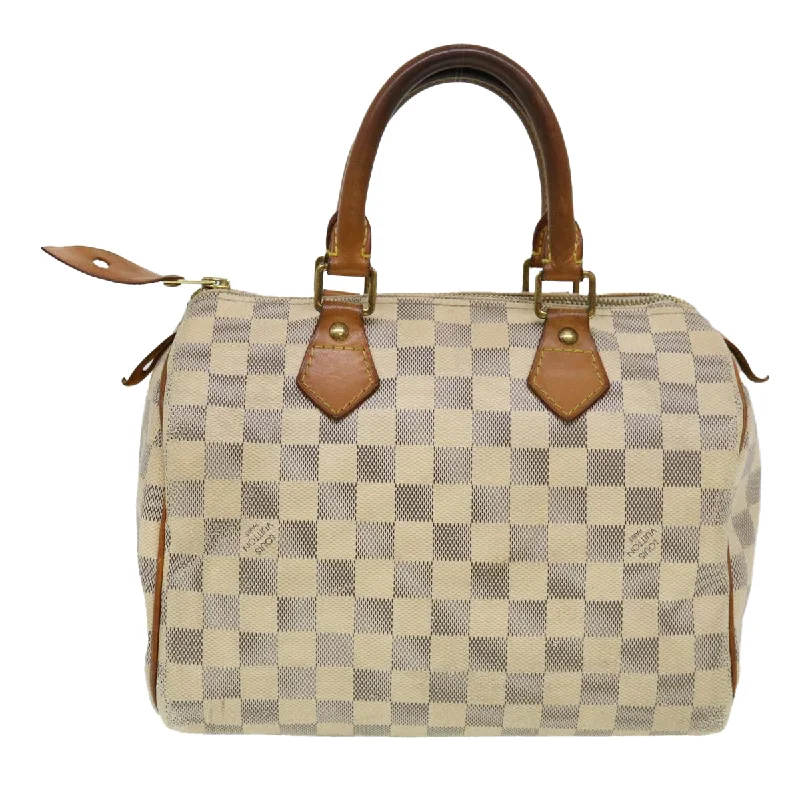 Ladies Louis Vuitton shoulder bags with a magnetic - closure flap for easeLOUIS VUITTON Damier Azur Speedy 30 Hand Bag N41533 LV Auth 38153