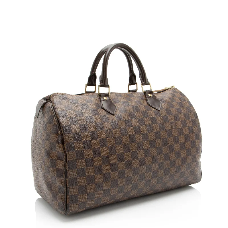 Louis Vuitton handbags with a beaded trim for a touch of glamourLouis Vuitton Damier Ebene Speedy 35 Satchel (w0gcrV)