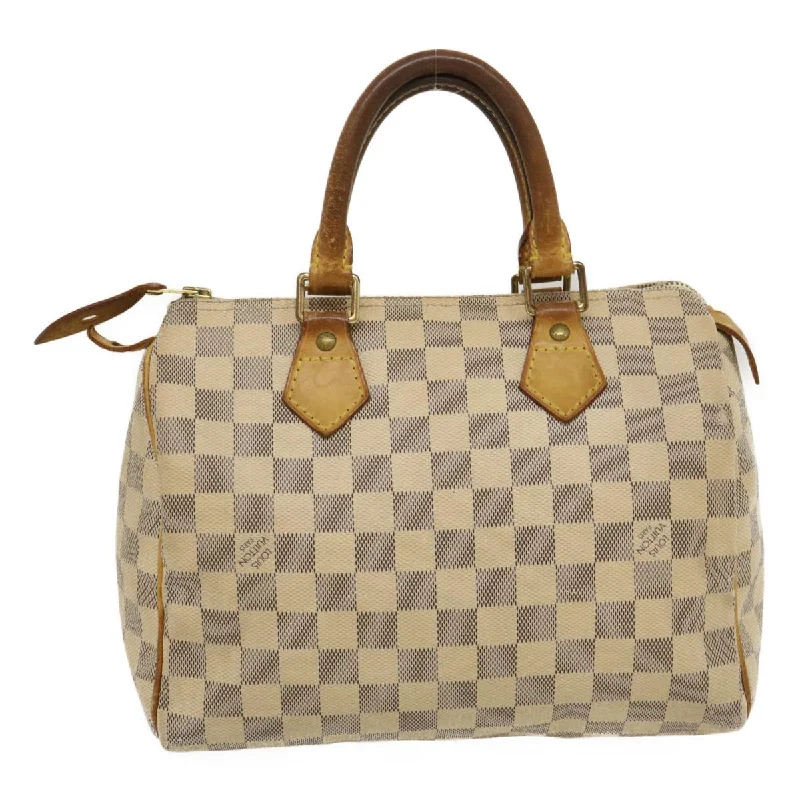 Ladies Louis Vuitton shoulder bags with a magnetic - closure flap for easeLOUIS VUITTON Damier Azur Speedy 25 Hand Bag N41534 LV Auth rh110