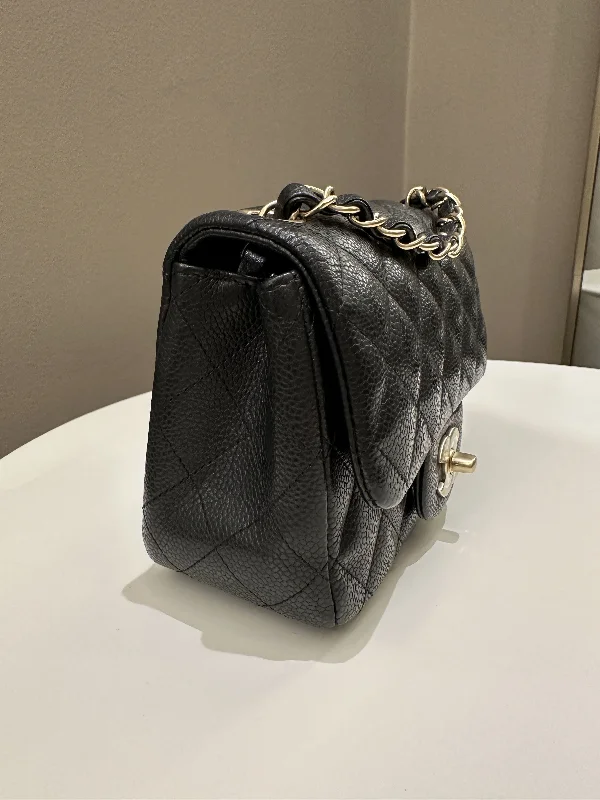 Chanel Luxury Handbag for High - End EventsChanel Classic Quilted Mini Square Black Caviar