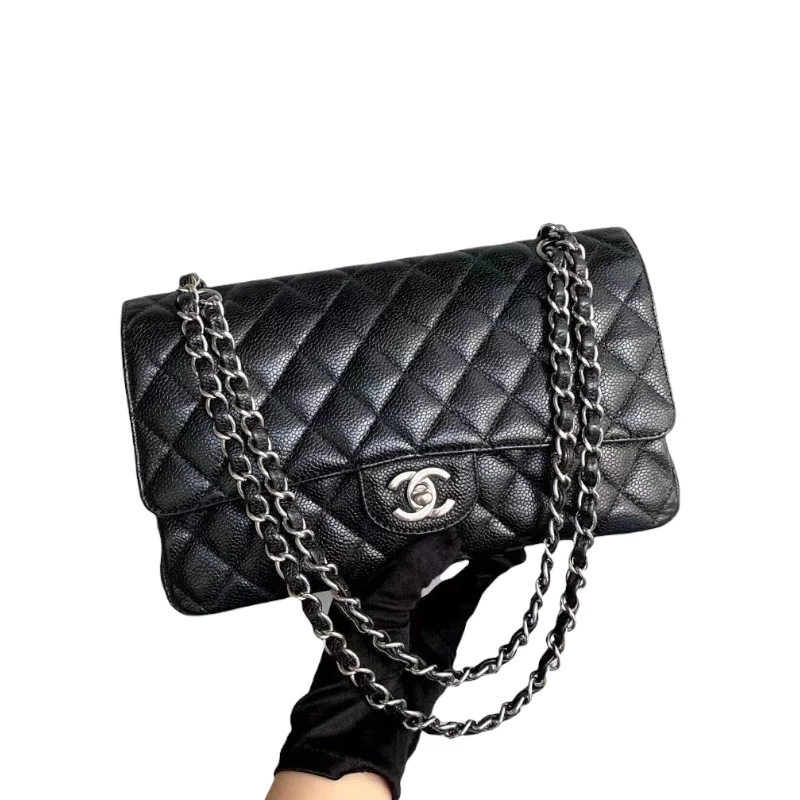 Chanel Medium Tote Bag for Office LadiesClassic Double Flap Medium Caviar Black SHW