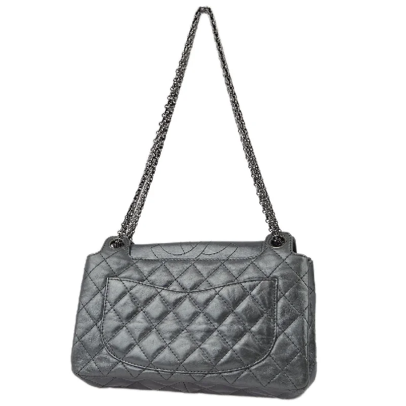 Chanel bags with intricate metal hardwareChanel Silver Lambskin Mademoiselle Lock Shoulder Bag