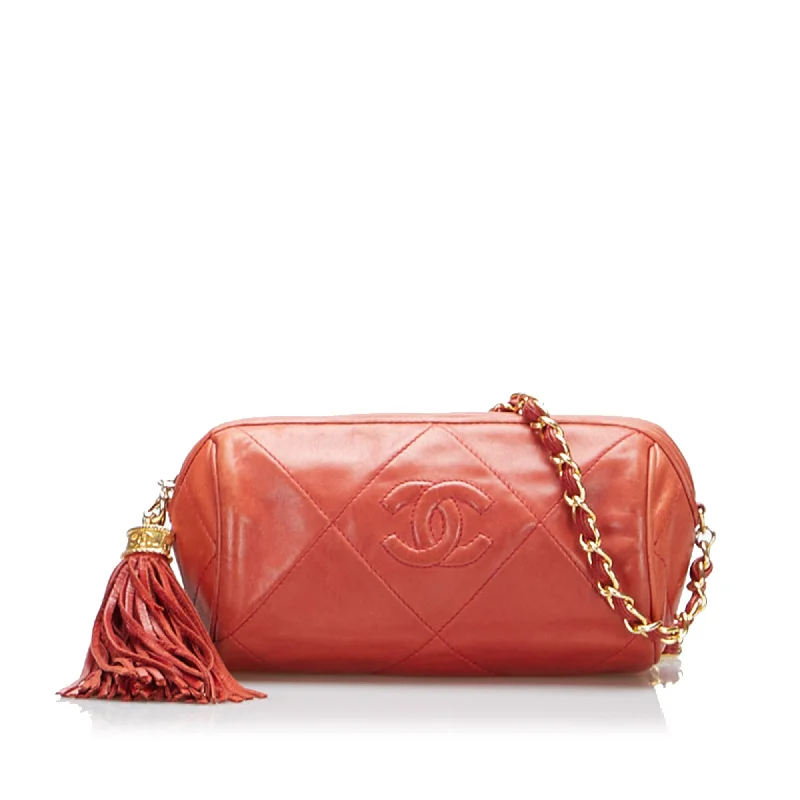 Chanel bags with adjustable chain strapsChanel CC Timeless Crossbody Red Lambskin Gold