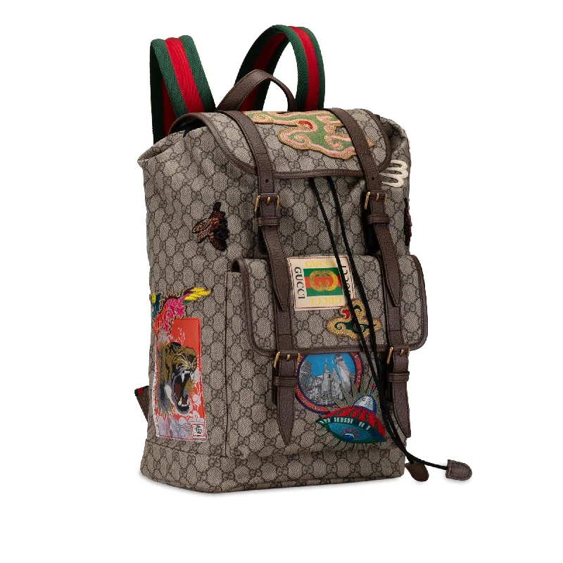 Gucci handbags for women with a back - zip pocketGucci GG Supreme Courrier Backpack v9EkNM)