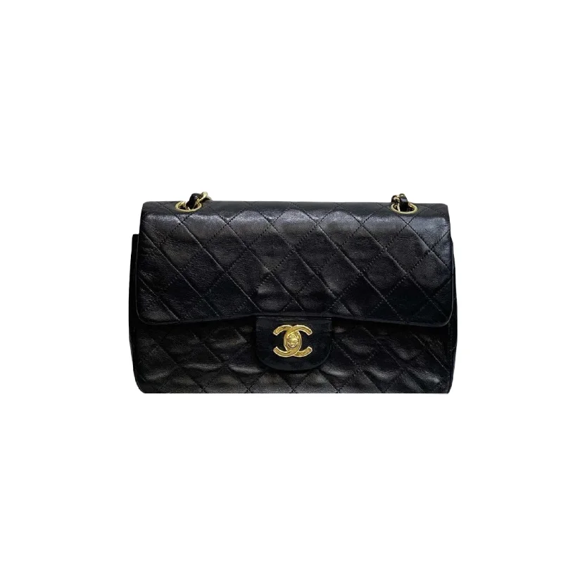 Chanel bags with classic and elegant designsVintage Lambskin Classic Flap Small Black GHW