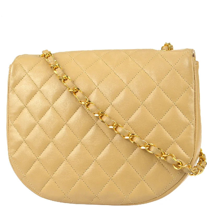 Chanel bags in luxury boutiques worldwideChanel 1994-1996 Big CC Half Moon Mini Beige Lambskin