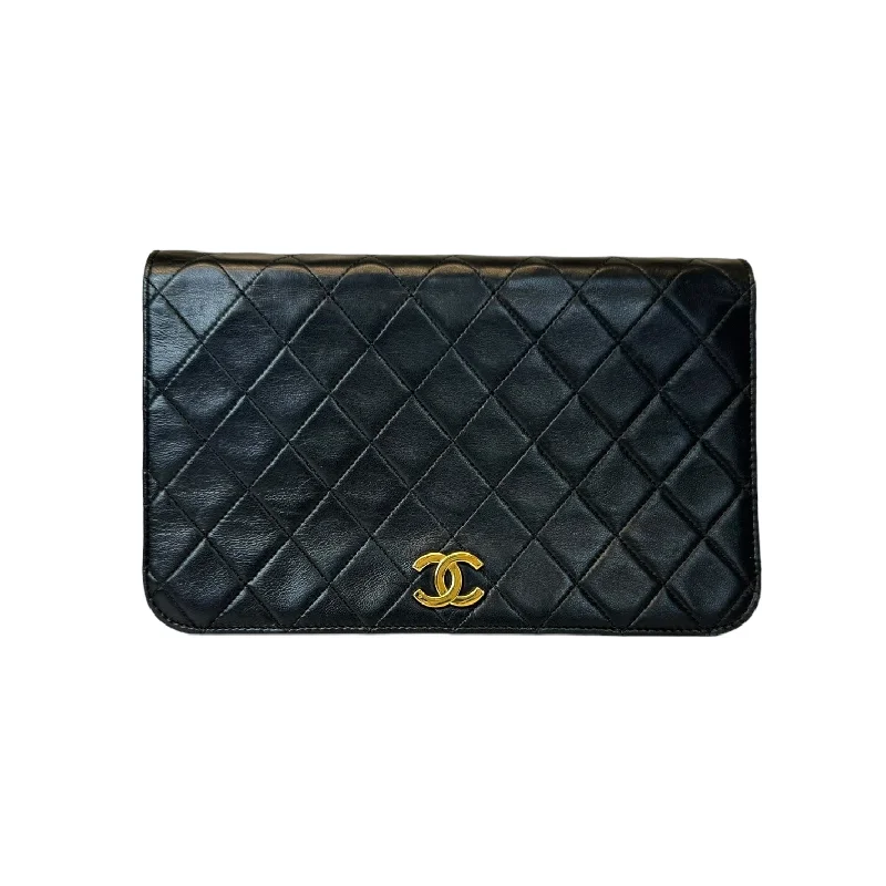 Chanel Small Crossbody Bag for TravelChanel Flap Bag Push Lock Medium Black Lambskin Gold