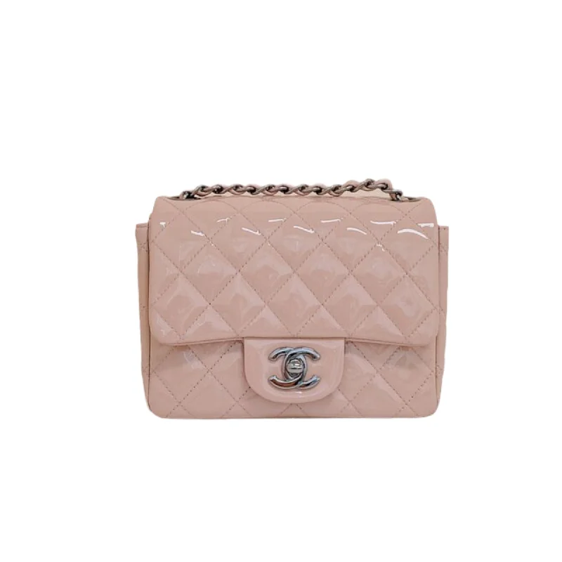 Chanel bags with the perfect balance of luxury and functionalityClassic Flap Mini Square Patent Pink SHW