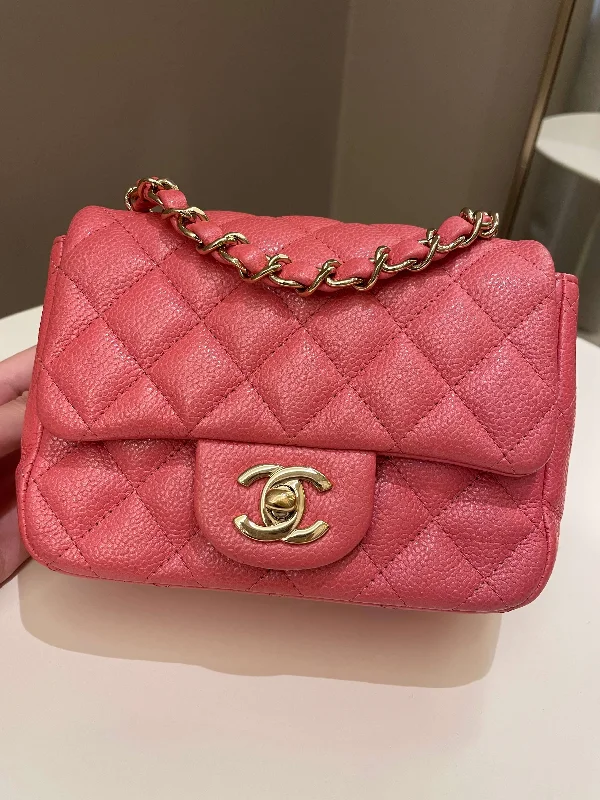 Chanel Colorful Handbag for Spring OutfitsChanel 18S Classic Quilted Mini Square Pearly Pink Caviar