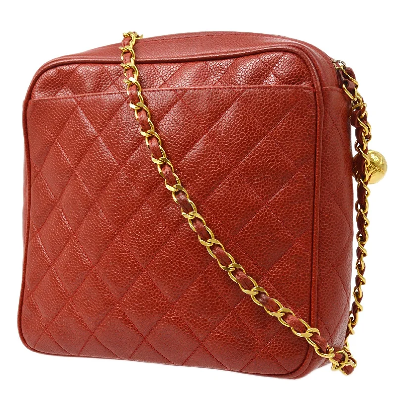 Chanel bags for women with a taste for high fashionCHANEL 1994 Pocket Camera Bag Mini Red Caviar 41117