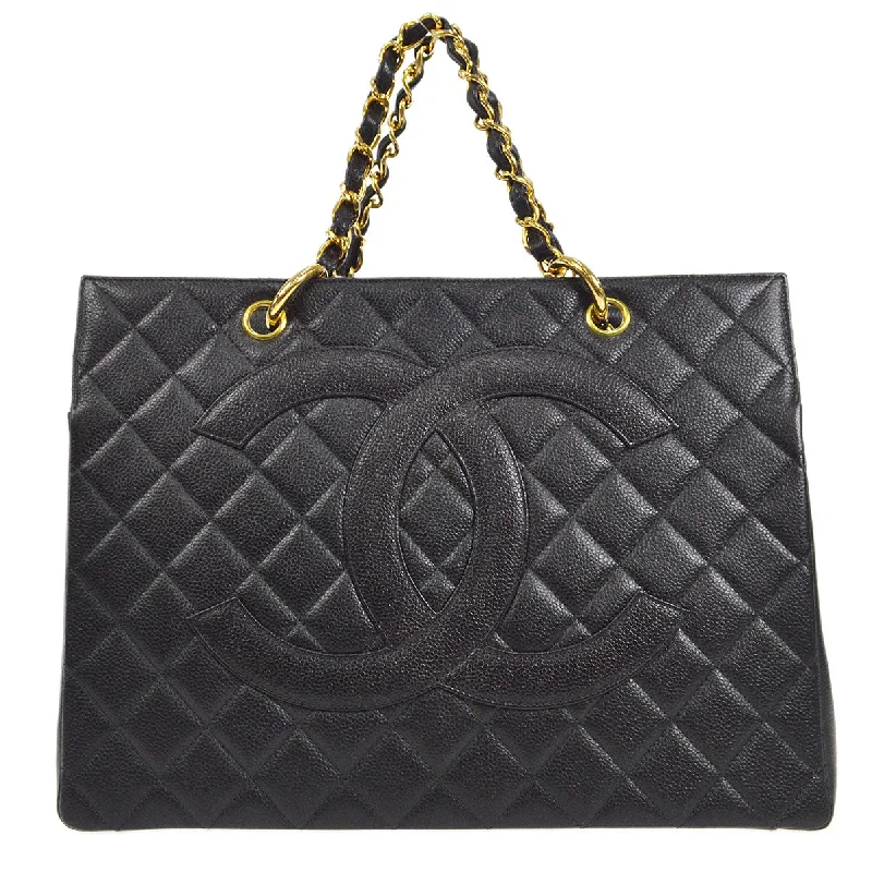 Chanel bags with the perfect balance of luxury and functionalityCHANEL 1994-1996 Chain Tote Bag Black Caviar