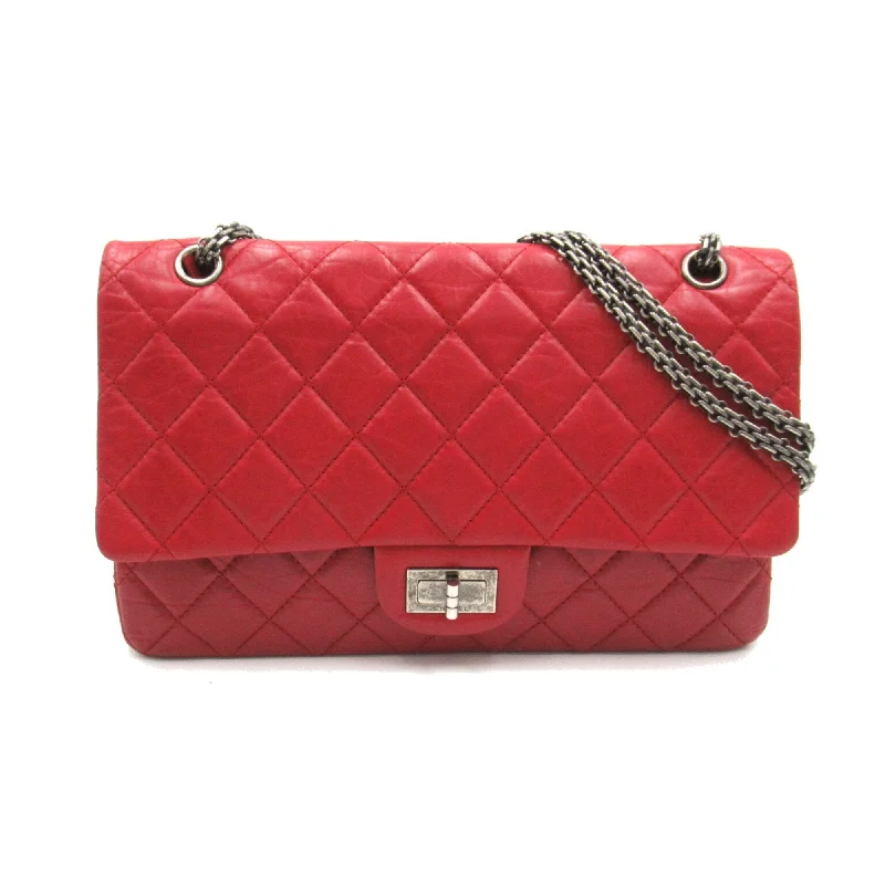 Chanel Handbag with Adjustable Strap for ComfortCHANEL 2.55ChainShoulder Red leather