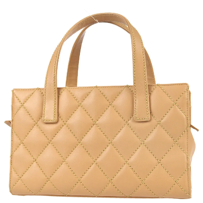 Chanel classicChanel 2004-2005 Wild Stitch Tote 30 Beige Calfskin