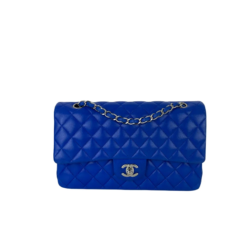 Chanel bags in luxury boutiques worldwideClassic Flap Medium Lambskin Blue SHW