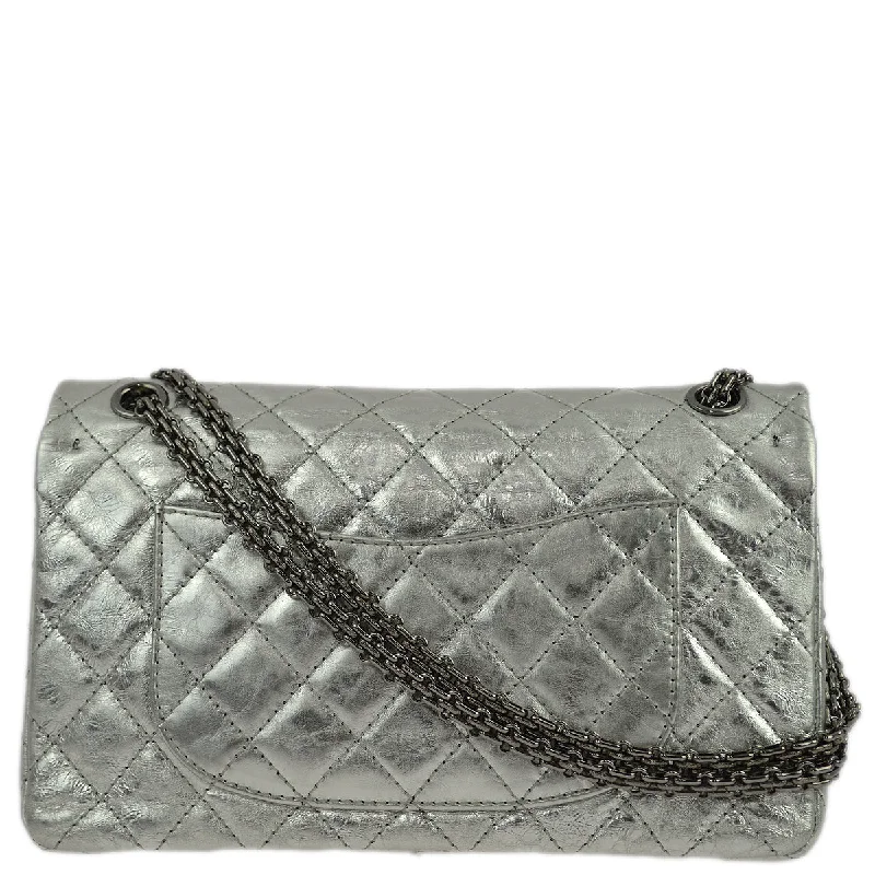 Chanel bags that pair perfectly with any outfitChanel Silver Lambskin 2.55 Classic Double Flap Shoulder Bag