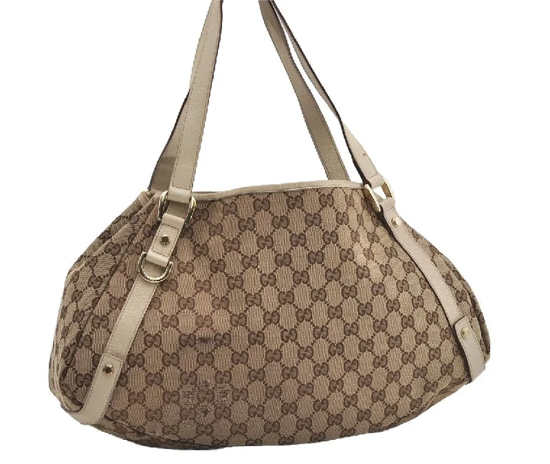 Gucci Marmont bags for women with quilted leather exteriorsAuthentic GUCCI Abbey Shoulder Tote Bag GG Canvas Leather 130736 Brown 9476I