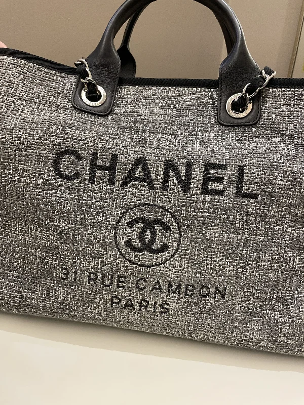 Chanel bags for women who love timeless fashionChanel Deauville Shopper Tote Grey/ Black Canvas