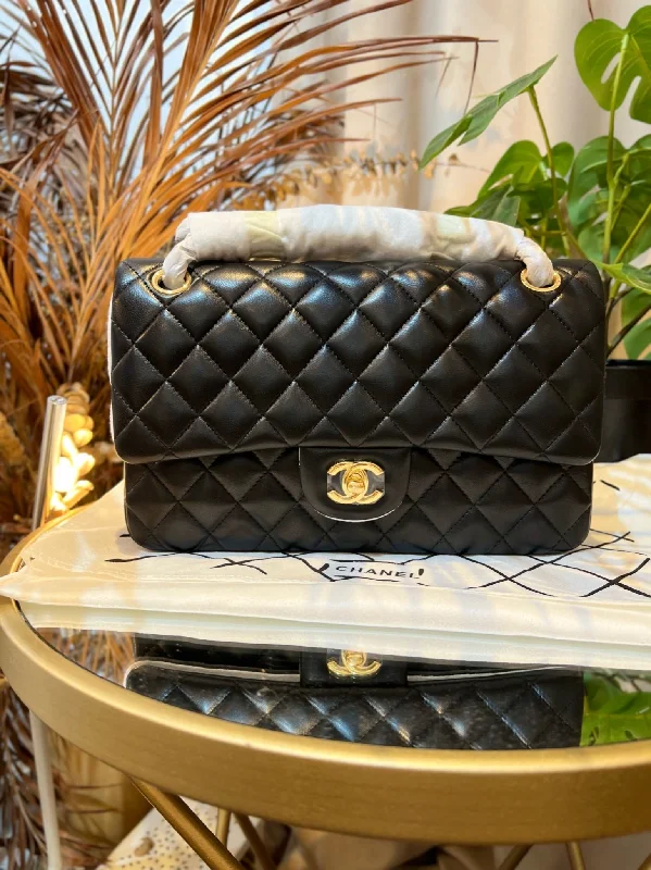 Chanel bags for women who appreciate fine craftsmanshipChanel Lambskin Quilted Small Double Flap Black