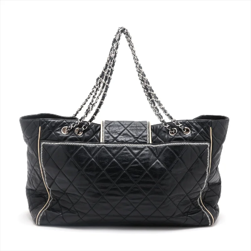 Chanel bags with adjustable chain strapsChanel 2.55 Vintage  Tote Bag Black Silver G