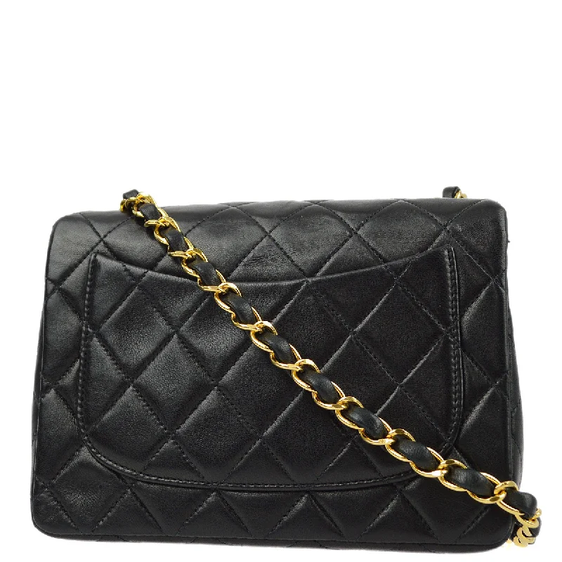 Chanel bags with the perfect balance of luxury and functionalityChanel Black Lambskin Mini Classic Square Flap Shoulder Bag 17