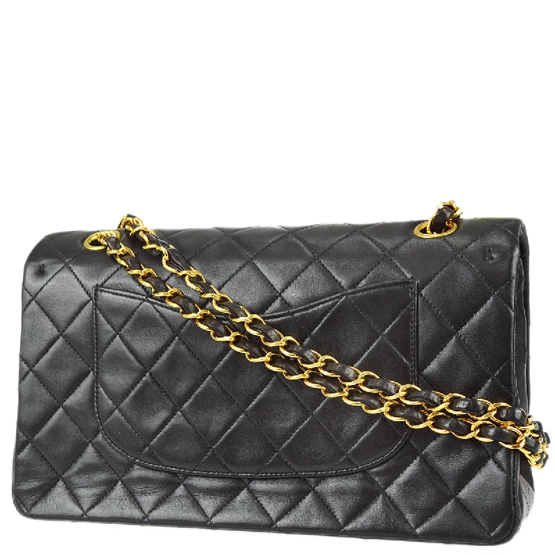 Chanel Vintage Inspired Handbag for Retro LoversChanel 1996-1997 Classic Double Flap Medium Shoulder Bag Black Lambskin