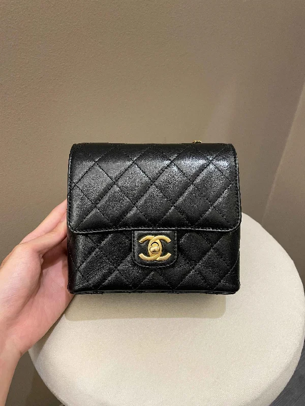 Chanel bags as wedding day accessoriesChanel 22K Mini Square Flap Bag Black