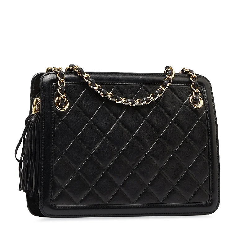 Chanel bags in luxury boutiques worldwideChanel Shoulder Bag Black Lambskin Gold