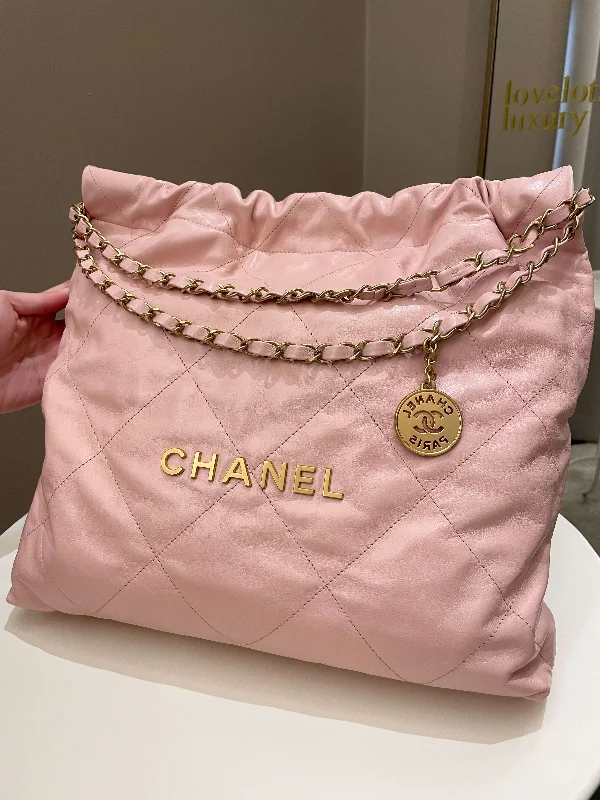 Chanel bags with modern touchesChanel 22 Medium Nude Pink Calfskin