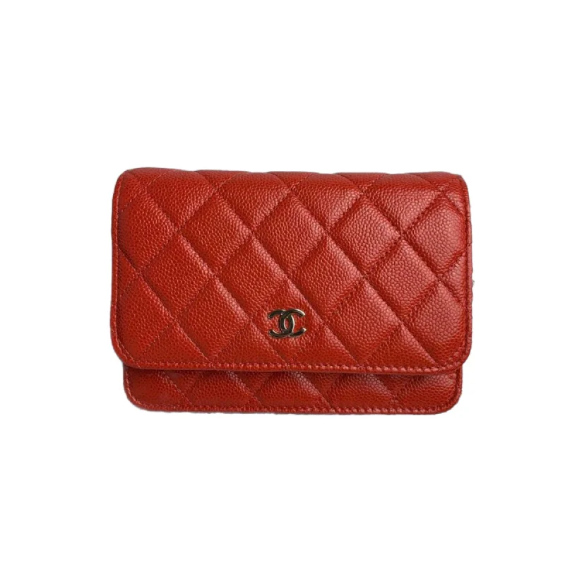 Chanel bags with adjustable chain strapsWOC Mini Red Leather SHW