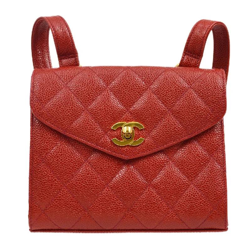 Chanel bags for the minimalist fashionCHANEL 1991-1994 Red Caviar Shoulder Bag