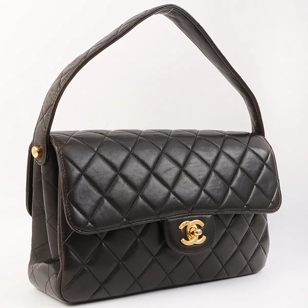 Chanel bags for those who value investment piecesChanel Around 1997 Made Double Face Classic Flap Top Handle Bag Black