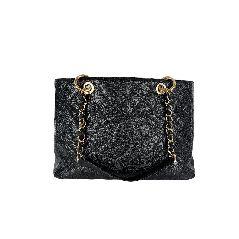 Chanel bags with gold, silver, and pearl accentsGrand Shopping Tote Caviar Black GHW