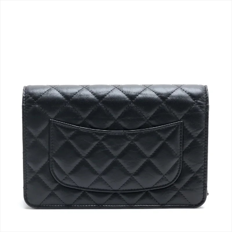 Chanel bags available in bold colors and patternsChanel 2.55 Vintage  Chain Wallet Black Black G