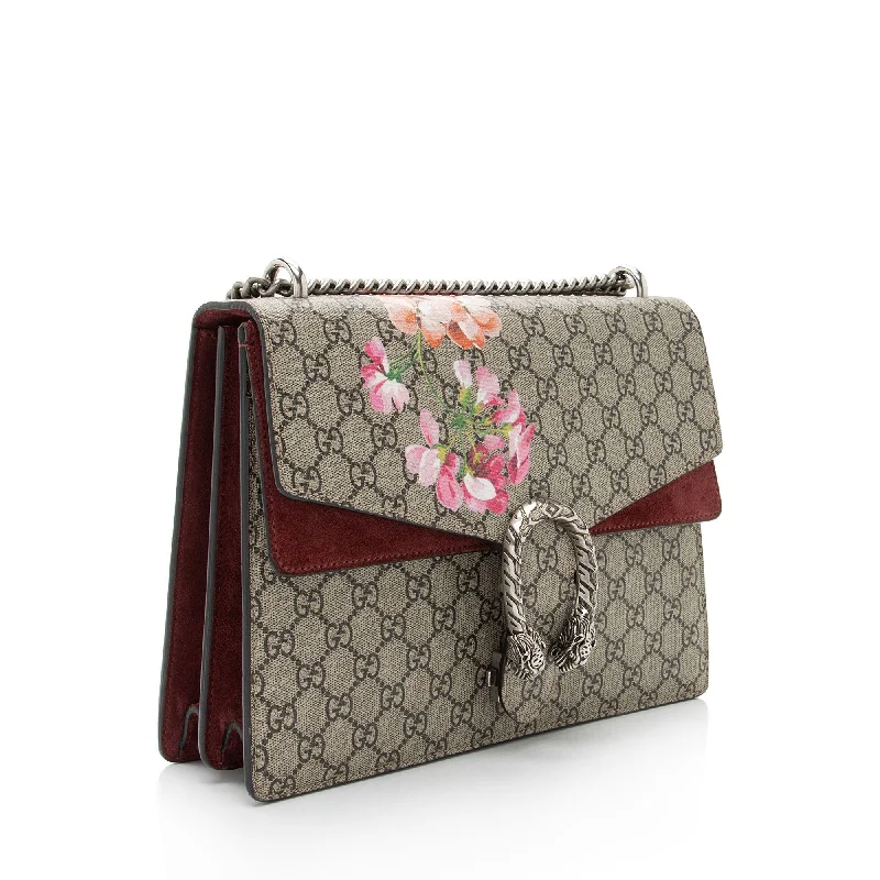 Ladies Gucci Dionysus bags with a chain - link shoulder strapGucci GG Supreme Blooms Dionysus Medium Shoulder Bag (JPWNlE)