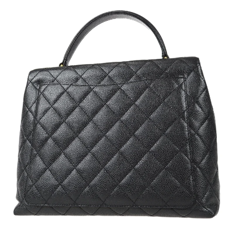 Chanel bags for women who love timeless fashionCHANEL 2001-2003 Kelly 30 Black Caviar 67855