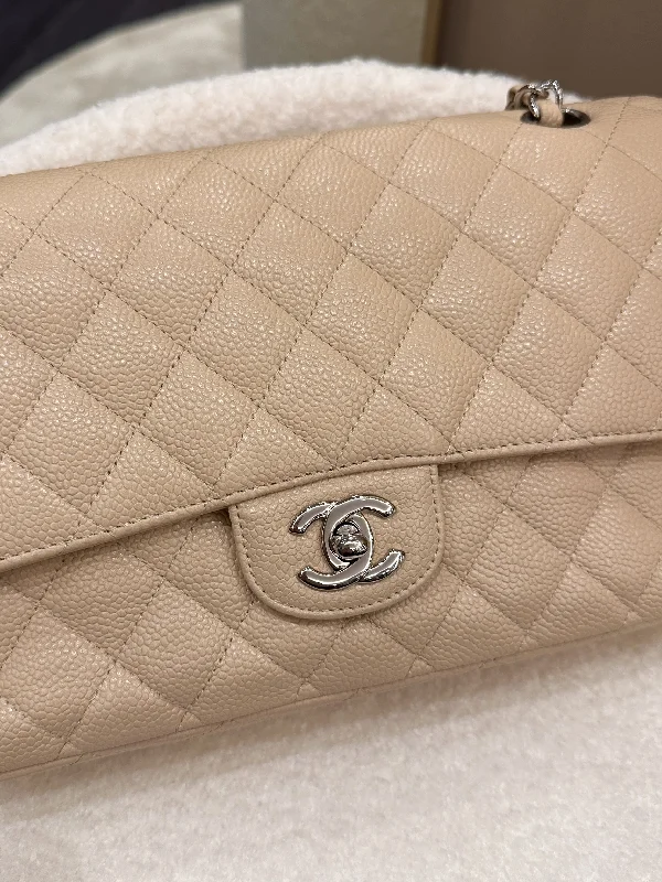 Chanel bags for those who value investment piecesChanel Classic Quilted Medium Double Flap Beige Caviar