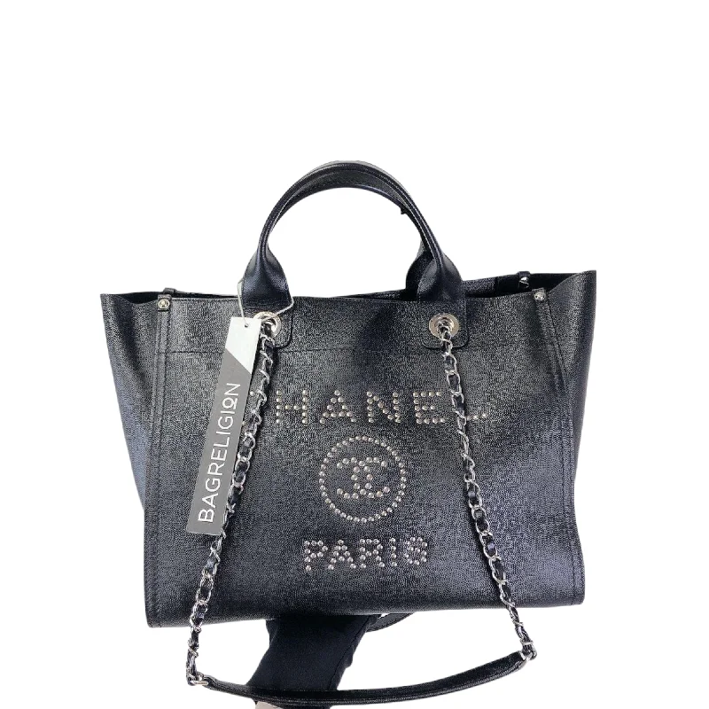 Chanel bags for women who love timeless fashionDeauville Tote Studded Large Caviar Black SHW