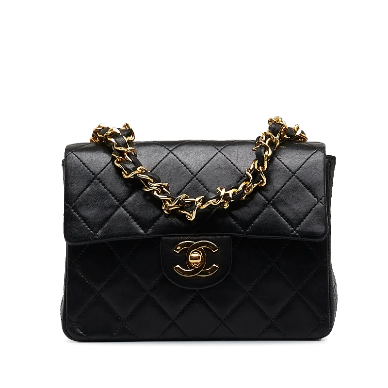 Chanel Black Handbag for Business MeetingsChanel Classic Flap Mini Black Square Lambskin Gold