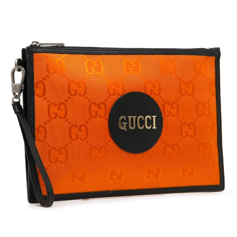 Women Gucci Sylvie bags with a leather - wrapped handleGucci GG Nylon Off The Grid Clutch MR8qzI)