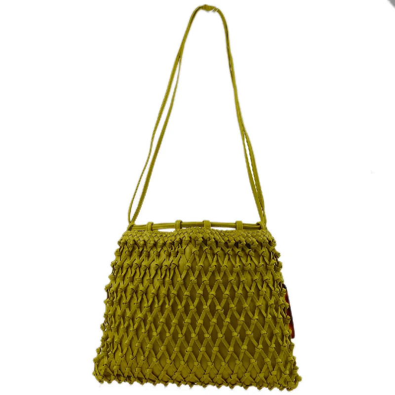 Chanel bags sale 2025Chanel Green Lambskin Braided Shoulder Bag