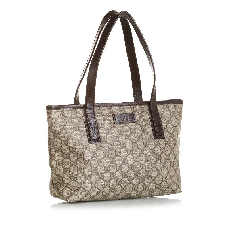 Women Gucci Sylvie bags with a leather - wrapped handleGucci GG Supreme  Joy Tote Small (35101)