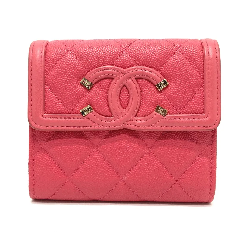 Chanel bags with modern touchesChanel AP0375 CC filigree medium wallet Trifold wallet Pink Based