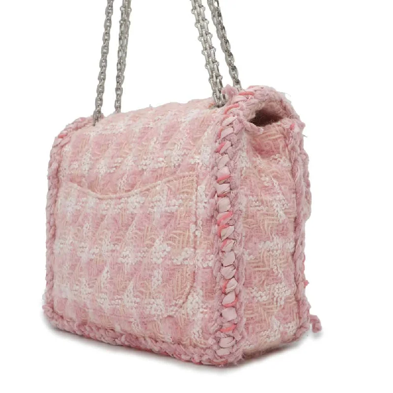 Chanel Luxury Handbag for High - End EventsCHANEL 2.55ChainShoulder Bag Pink Tweed