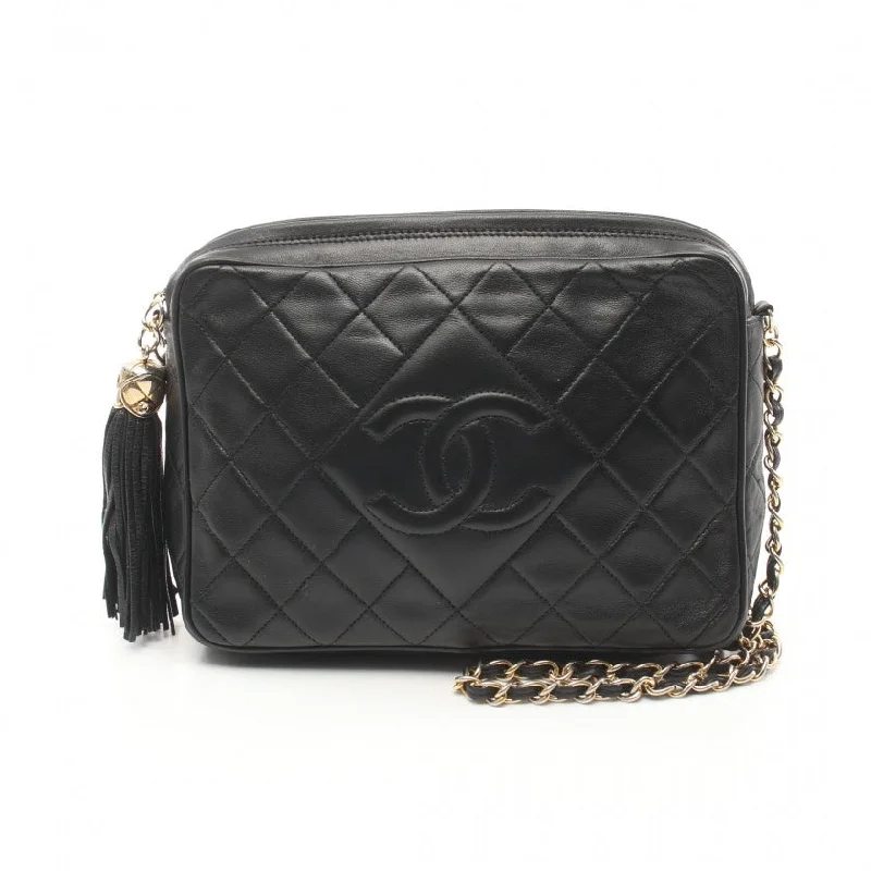 Chanel bags with exclusive seasonal designs and materialsChanel Lambskin Camera Chain Bag Black